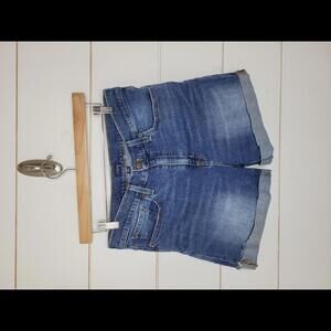 NWOT J Crew size 29 blue medium wash denim cut off/rolled jean shorts